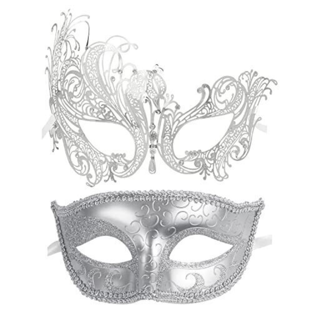 1948 Couple Masquerade Mask Metal Masks Venetian Party Mask Halloween